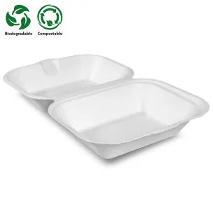 Enviroware Medium White Bagasse Food Box