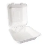 Square White Bagasse Meal Box