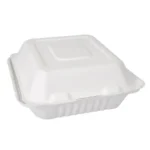 White Bagasse 3-Compartment Meal Box