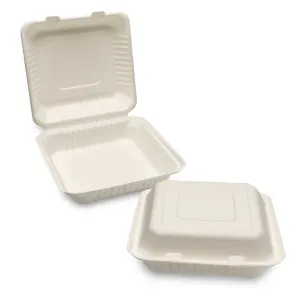 Natural Leaf White Bagasse Meal Box